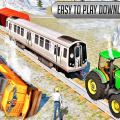 Chained Tractor Towing Train Simulator